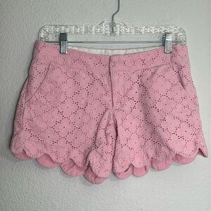 Lilly Pulitzer The Buttercup Short Women’s Size 2 Pink Eyelet Scallop Trim